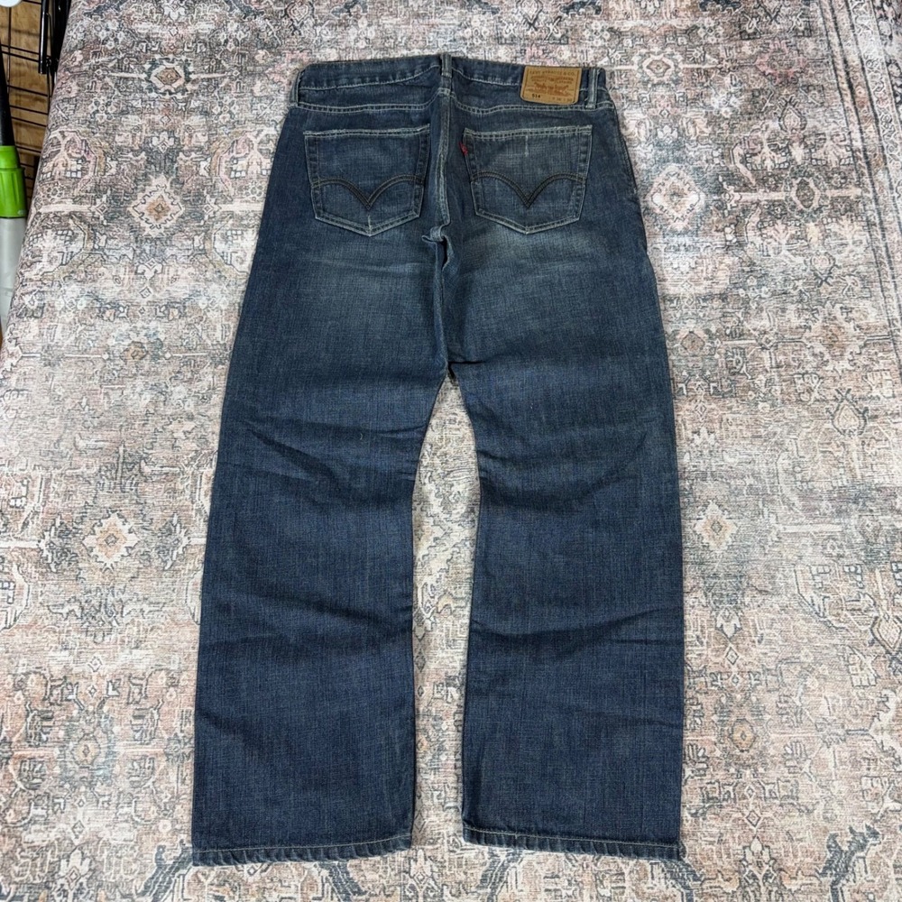 2000s Vintage Levis 514 Bootcut Jeans Size 36x30 Dark Wash